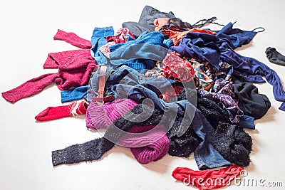 Pile of scattered clothes Stock Photo