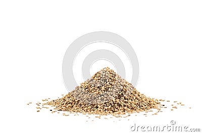 Pile of Sesame or Til Seeds on white Stock Photo