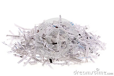 Pile of shredded paper Stock Photo
