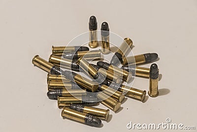 Pile of small ammo Stock Photo