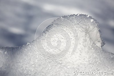 Pile Of Snow And Ice Flowers Stock Photo