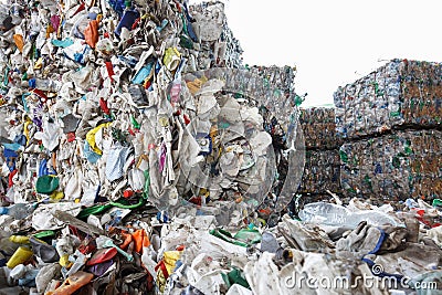 Pile of sorted plastic waste Stock Photo