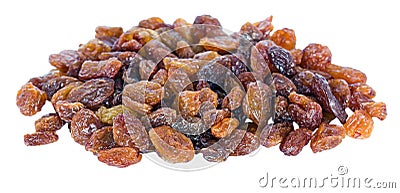 A pile of sultana raisins isolated Stock Photo