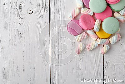 Pile of sweets on white background Stock Photo