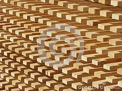 Pile of timber Stock Photo