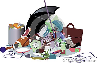 Pile of trash Vector Illustration