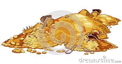 Pile Treasure Vector Illustration