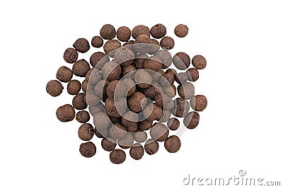 A pile of whole allspice, jamaica peppe Stock Photo