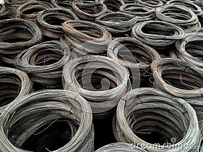 Pile of wire Stock Photo