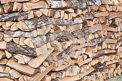 Pile of wood. Stock Photo
