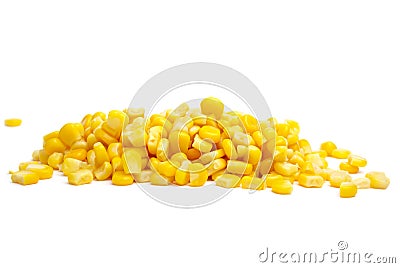 Pile of yellow corn grains Stock Photo