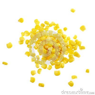 Pile of yellow corn kernels Stock Photo