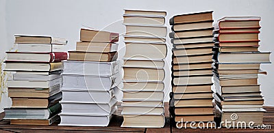Piles of books Stock Photo