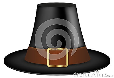 Pilgrim hat isolated. thanksgiving element Vector Illustration