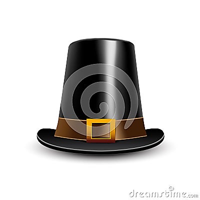 Pilgrim hat. Thanksgiving symbol Vector Illustration