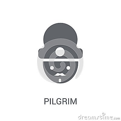 Pilgrim icon. Trendy Pilgrim logo concept on white background fr Vector Illustration