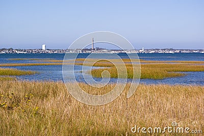 Pilgrim's Monument and Marshes Stock Photo