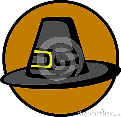 Pilgrim thanksgiving hat Vector Illustration