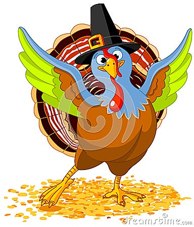 Pilgrim Turkey Vector Illustration