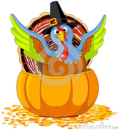 Pilgrim Turkey Vector Illustration