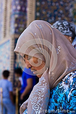 Pilgrim woman Stock Photo