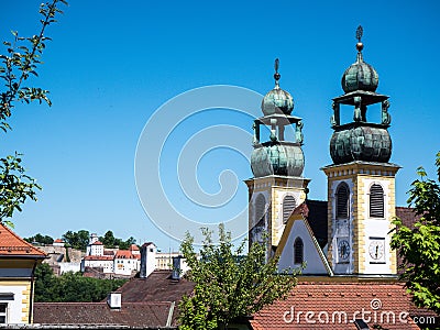 Pilgrimage church Mariahilf in Passau Stock Photo