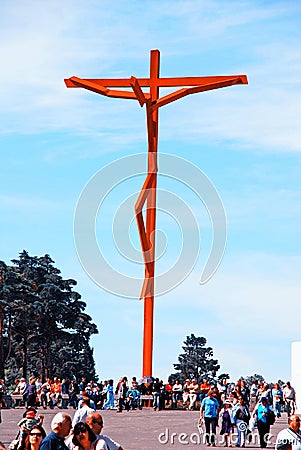 Pilgrimage at Fatima Sanctuary. Editorial Stock Photo