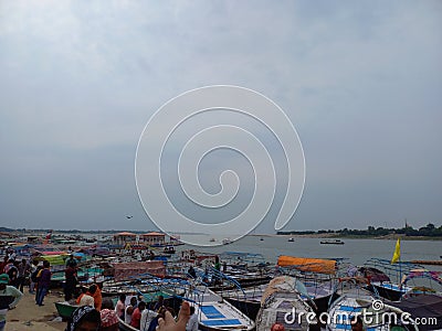 Triveni Sangam prayagraj,Up Editorial Stock Photo