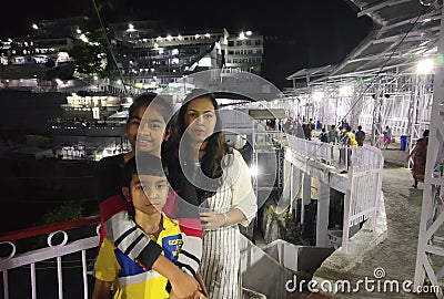 Pilgrims at Mata Vaishno Devi Temple during the night Editorial Stock Photo