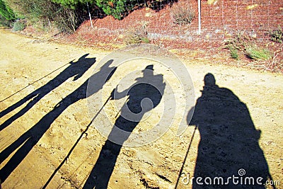 Pilgrims shadows Stock Photo