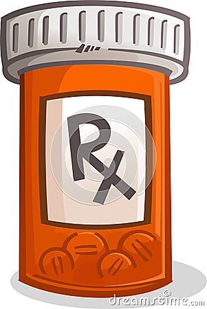 Pill Bottle Illustration Vector Illustration