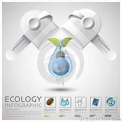 Pill Capsule Global Ecology And Environment Infographic Vector Illustration