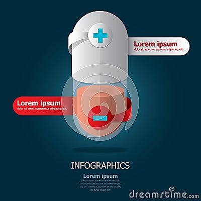 Pill Capsule Infographic Design Vector Illustration