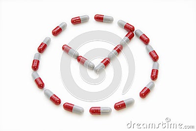 The pill constitute a clock Stock Photo