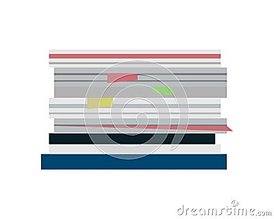 Pill of Papers Vector Illustration Vector Illustration