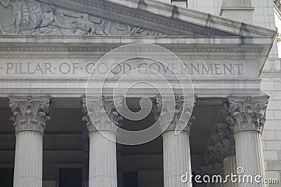 Pillar of Good Government Stock Photo