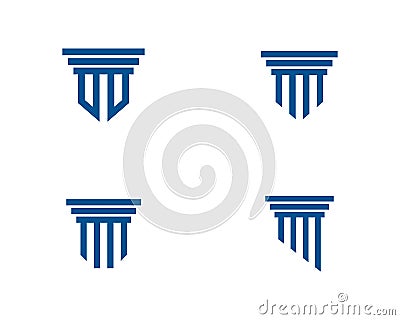 Pillar Logo Template Vector Illustration