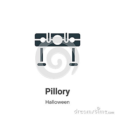 Pillory vector icon on white background. Flat vector pillory icon symbol sign from modern halloween collection for mobile concept Vector Illustration