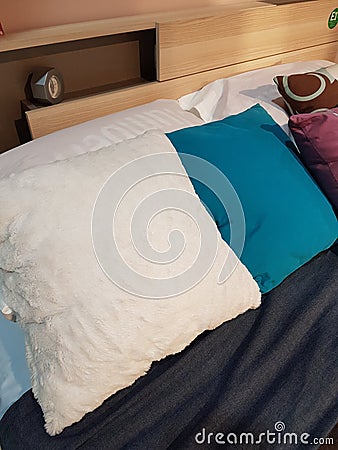 Pillow on the bedroom. Editorial Stock Photo