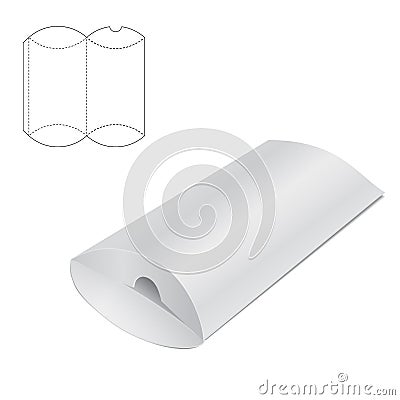 Pillow folding box A Vector Illustration