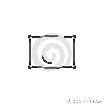 Pillow line icon Vector Illustration