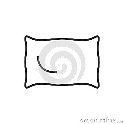 Pillow line icon vector Vector Illustration