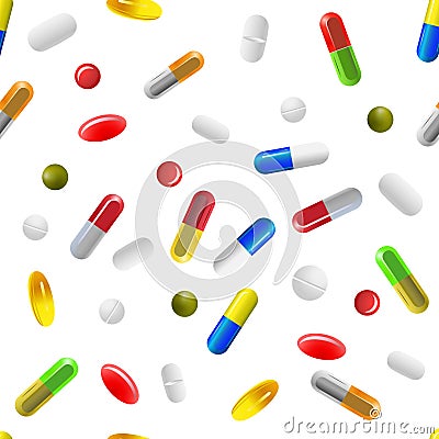 Pills background Vector Illustration