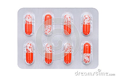 Pills in a blister pack Stock Photo