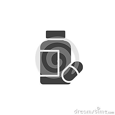 Pills bottle vector icon Vector Illustration