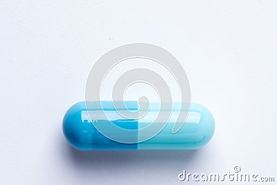 Pills capsules on white background. Stock Photo