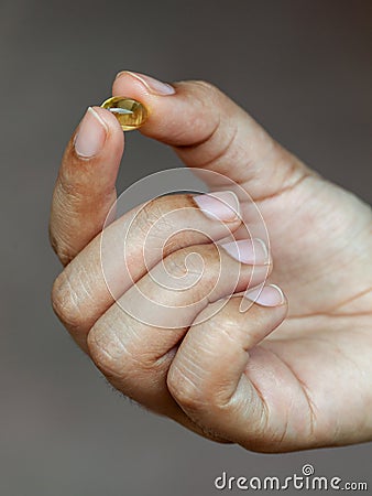 Pills of fish oil. Stock Photo