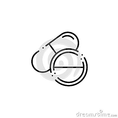 Isolated medical pills icon line design Vector Illustration