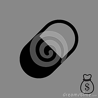 Pills icon stock vector illustration flat design Vector Illustration