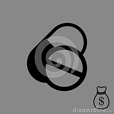 Pills icon stock vector illustration flat design Vector Illustration